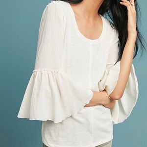 Bordeaux bell-sleeved blouse